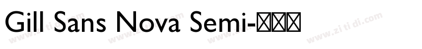 Gill Sans Nova Semi字体转换